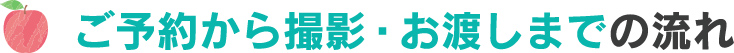 ご予約から撮影・お渡しまでの流れ