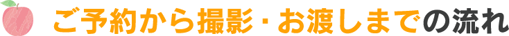 ご予約から撮影・お渡しまでの流れ